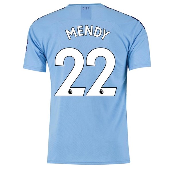 Camiseta Manchester City NO.22 Mendy 1ª Kit 2019 2020 Azul